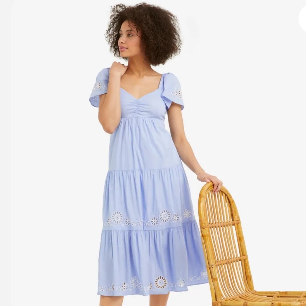 Draper James Embroidered Emily Midi Dress